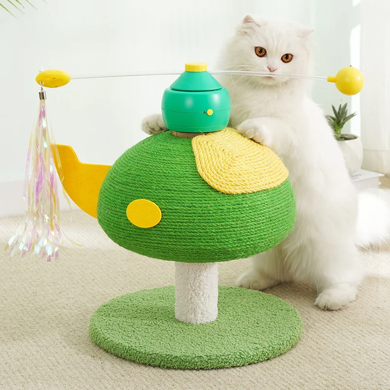 

Smart Cat Toy Moligoo Rotating Aircraft Laser Self Hi Electric Cat Riding Stick Sisal Claw Grinder Cat Claw Board
