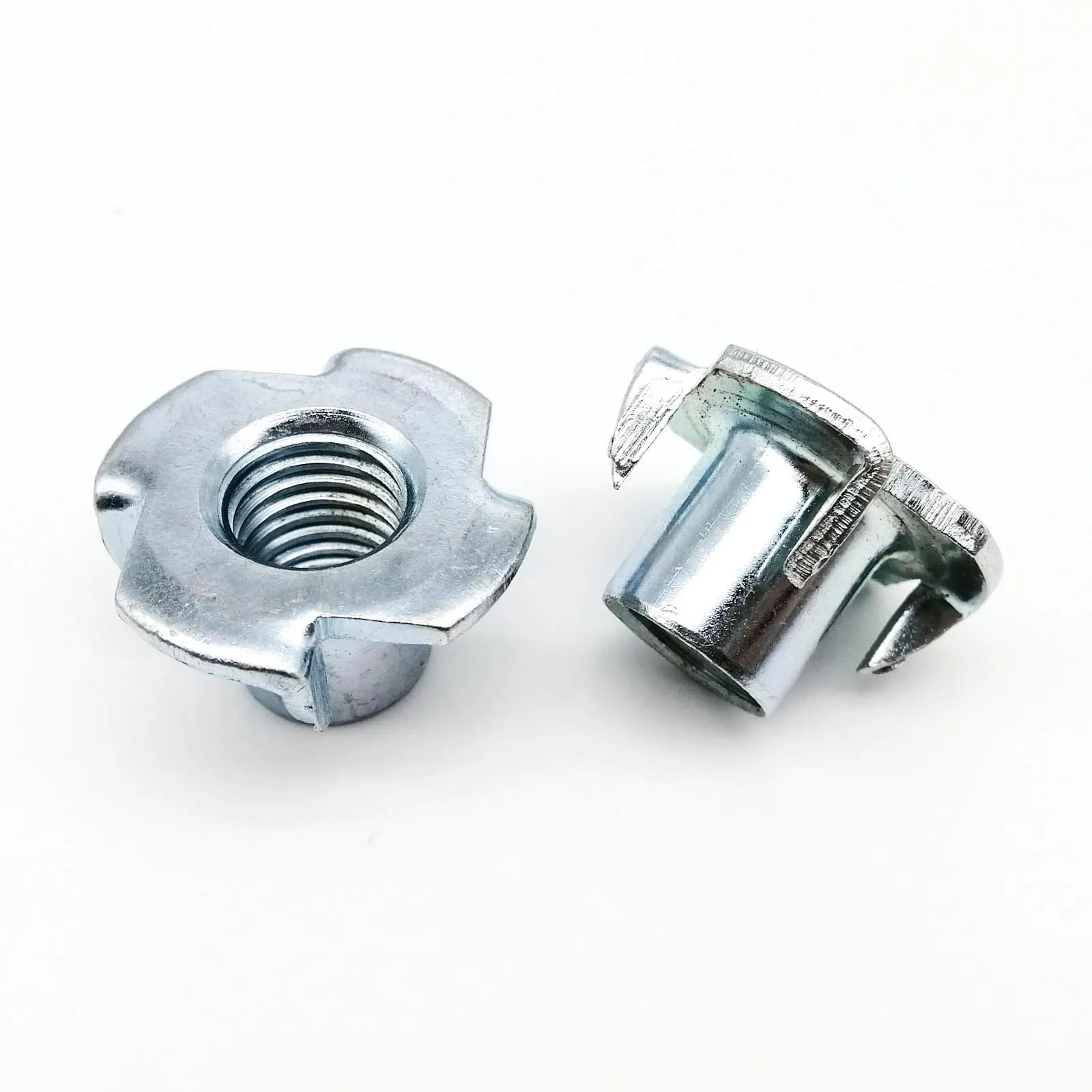 M4 M5 M6 M8 M10 M12 Thickened Steel Four Claws Speaker Nut Blind Pronged Insert T-Nut 2/10/20pc for Wood Furniture Length = 8-17mm For four claws nut insert nut furniture t nut inserts