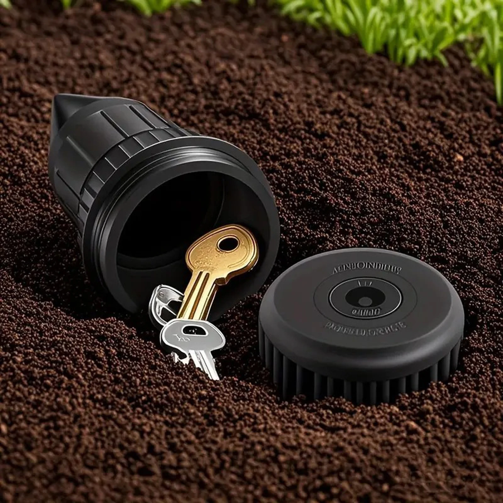 Sprinkler Head Waterproof Cash Holder Realistic Sprinkler Head Key Holder for Outdoor Garden Yard Easy Push Into The Ground