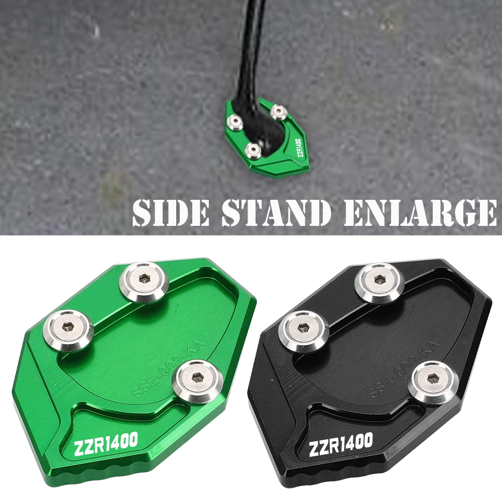 

For KAWASAKI Ninja ZX14R ZX14 ZZR1400 GTR1400 Side Stand Enlarger Sled Concours 14 2012-2020 ZZR 1400 2023 2022 2021 Motorcycles