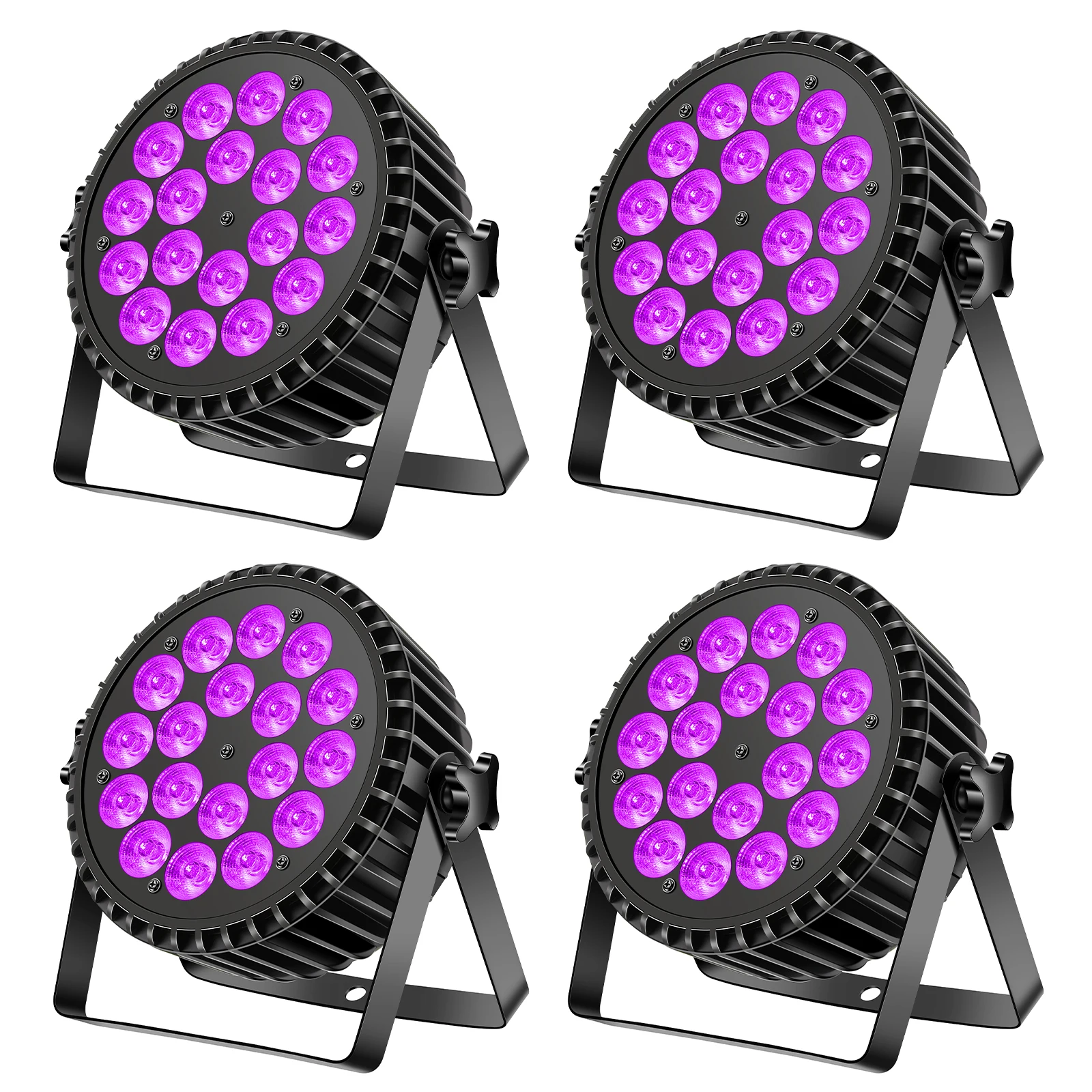 

200W 4PCS 18*10W 4 IN 1 RGBW LED WZYBUTA Par Light DMX 512 Stage Effect Light Mixing and Rainbow Effect for KTV Nightclub