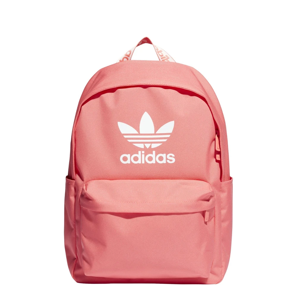 Adidas mochilas deportivas HE9737, accesorios deportivos de poliéster rosa, diseño bolsillos exteriores| |