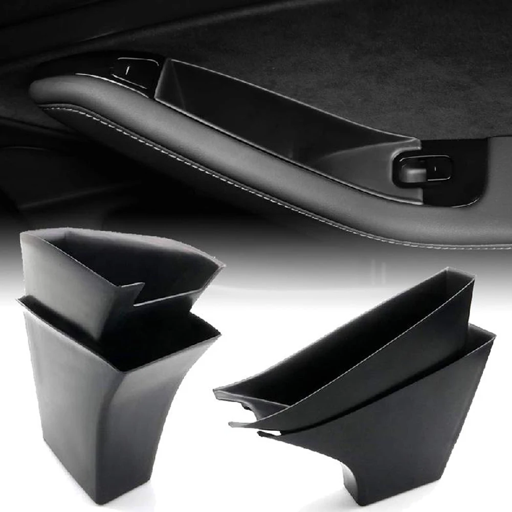 

4Pcs Side Door Console Storage Box Armrest Organizer Tray Fits For Tesla Model 3 2017-2021 Automobiles Interior Accessories