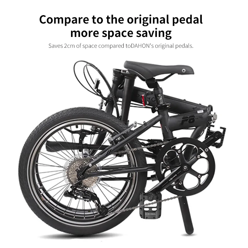 Pédales De Vélo Pliables, Antidérapantes Et Imperméables – Lot De 2, Noir, Alliage D'aluminium