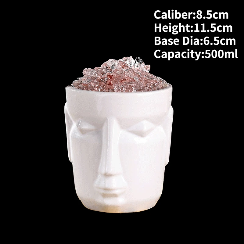Hawaiian Ceramic Tiki Mug - Creative Cocktail Cup and Halloween Bar Gift