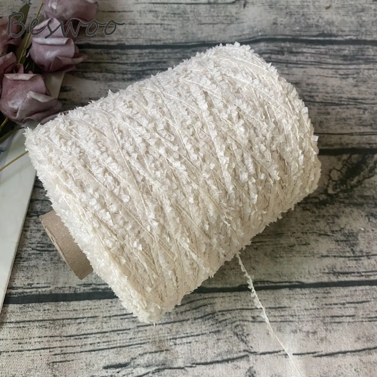 250g/개 특수 나비 종이 롱 페이퍼 팬시 웨이브 실 수제 믹스 실 DIY 스웨터 자켓 가방
