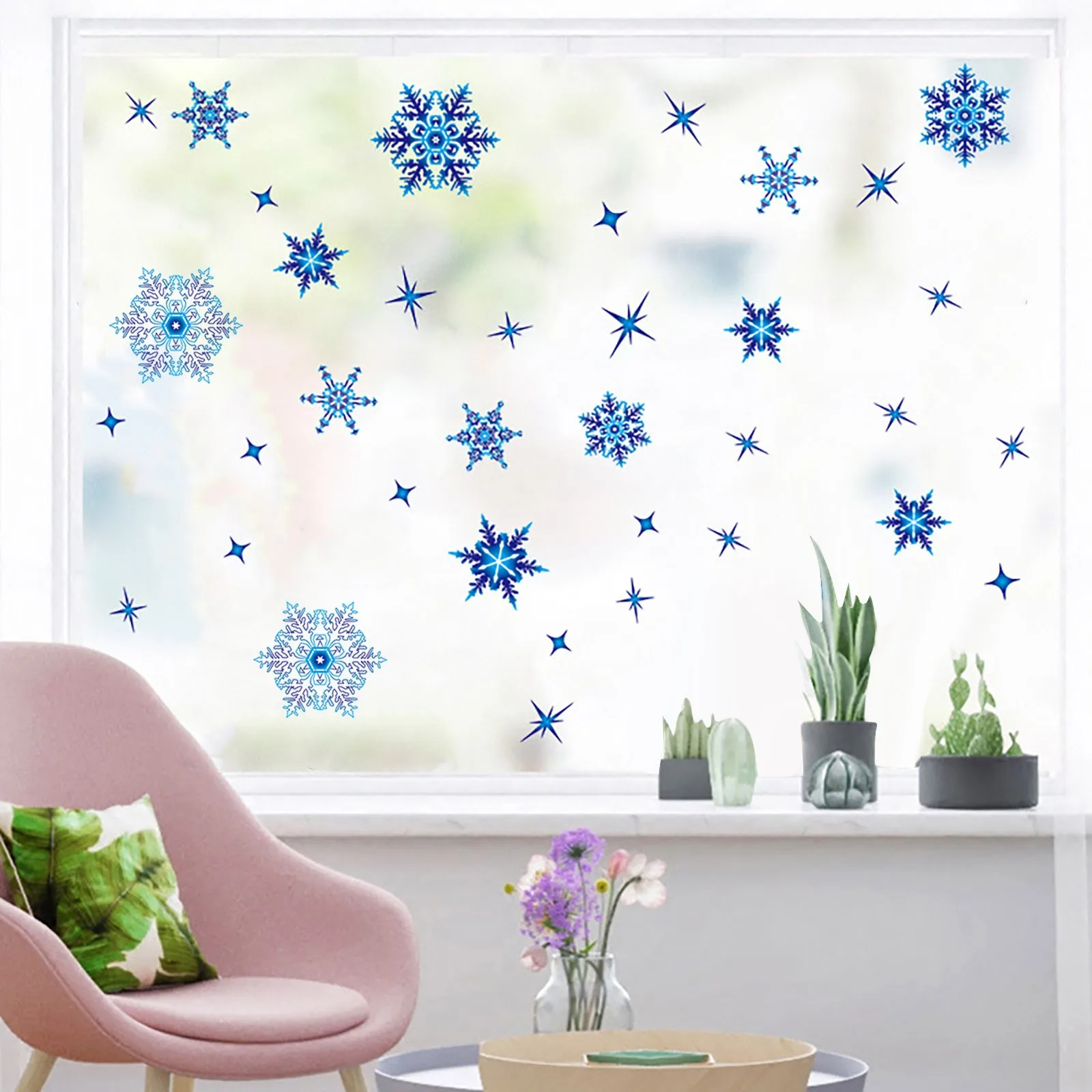 SNOWFLAKES Wall Sticker Girls Boys Bedroom Nursery Frozen Vinyl