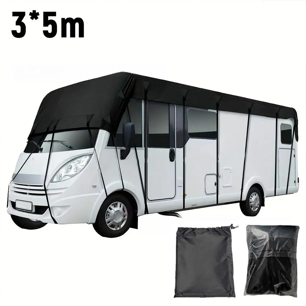 מכסה גג עמיד למים RV 210D בד אוקספורד מגן גג 5x3M RV הגנה מפני השמש עמיד למים מגן שמש