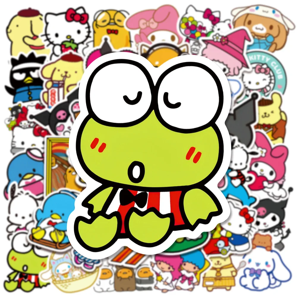 100 Stickers Kawaii Impermeabili - Adesivi Sanrio Per Bambini, Laptop, Skateboard E Frigoriferi