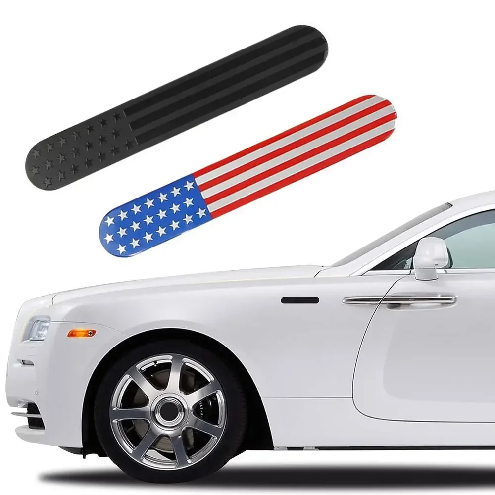 

1pc Metal Car 3D Flag Emblem Sticker Car Body Sticker Badge Decal Decor Multifunctional Auto External Universal Accessories
