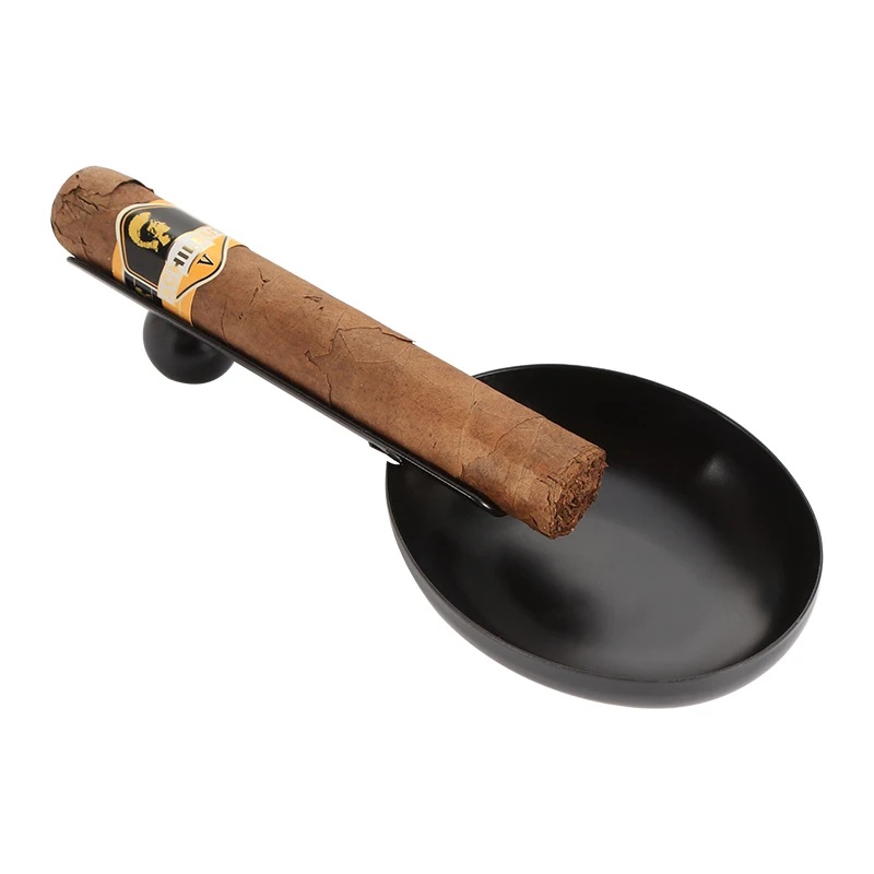 

Stainless steel cigar ashtray, portable metal European style cigar tools, Cuban accessories, cigarette holder