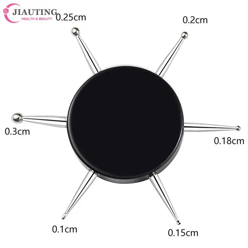 6Head Nail Art Dotting Tools Disc Nail Drill Point Tools Dot Painting Point Drill Pen Circular Dotting Tool 1pc nail art tools,nail art pen