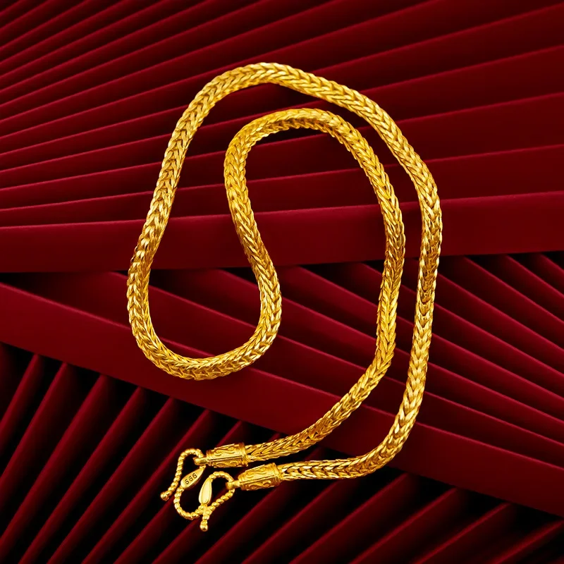Men's 18k gold necklace keel chain Au750 chain good luck domineering 60 cm 3