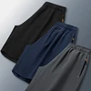 Summer Ice Silk Quick Dry Cropped Pants Men s Athleisure Shorts Men s Loose Breathable Beach Pants Men s Plus Size Shorts 4