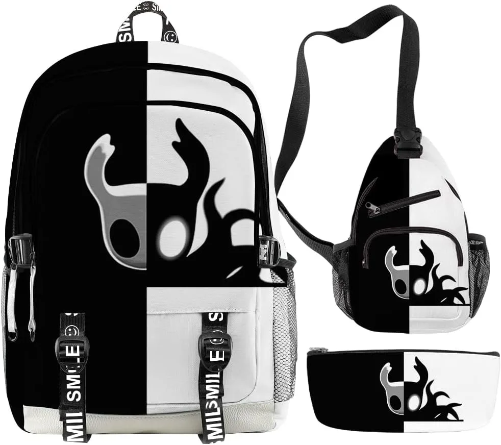 Hollow Knight Backpack Three-piece Sets Fashion Travel Daypacks Personalized Gifts Travel Bags back to school bag Large Capacity 1