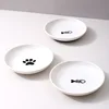 Ceramic Pet Bowl With Silicone Pad for Home Use Fish Bones Cat Claws Food Basin Non Slip Cat Dish Cat Food Tray Pet Feeder 4