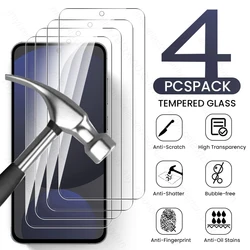 4 - Pack 9H Clear Tempered Glass Premium Screen Protector Film - Samsung S25FE (Transparent - 4Pcs)