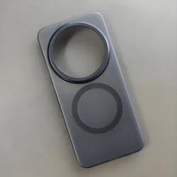 Magnetic Clear Semi - Transparent Protective Phone Case with Camera Shield and Suction Back Cover - Xiaomi 15 Ultra (Black)