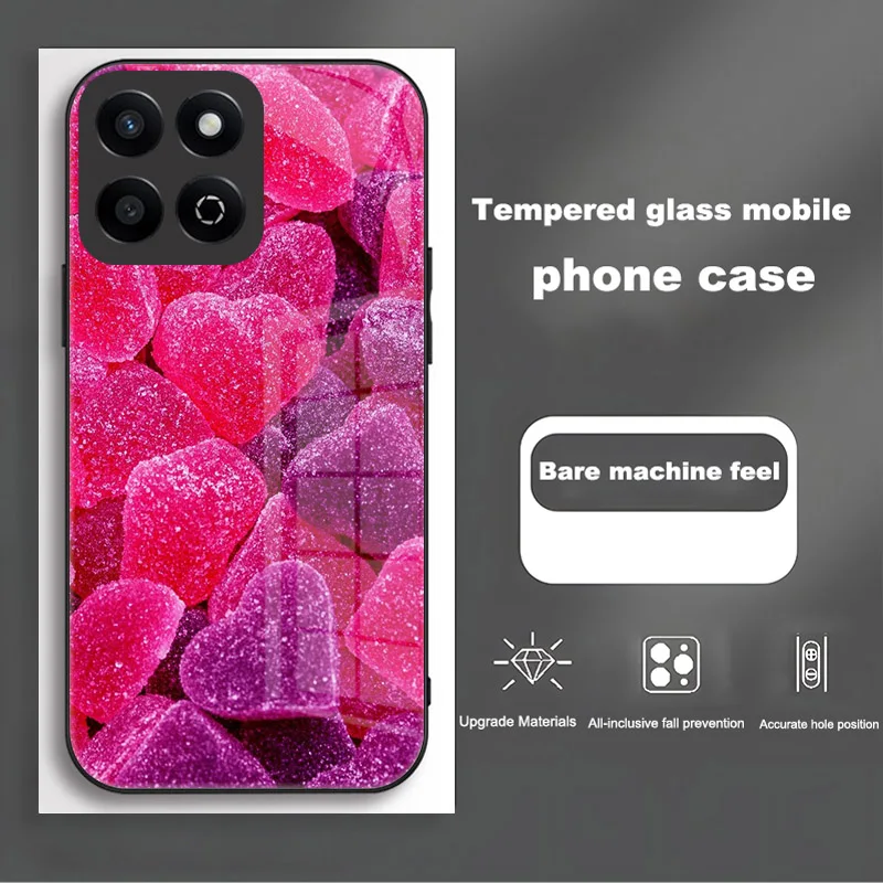 Enhanced Tempered Glass Hard PC Back Case with TPU Bumper