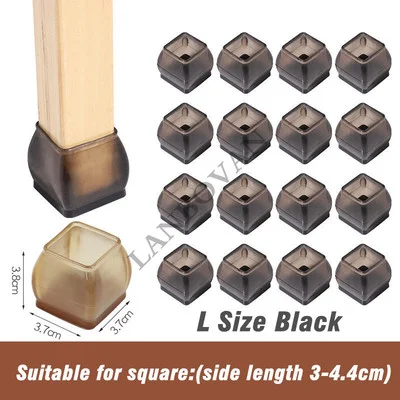 16pcs Enhanced Silicone Furniture Leg Protectors - Non-Slip Felt Pads