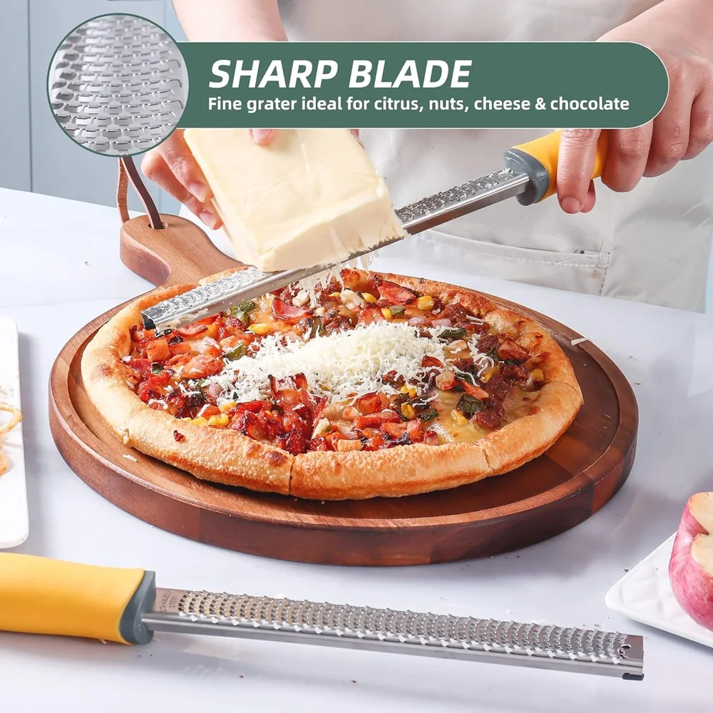 Cheese Grater Kitchen Grater Lemon Zester Grater Cheese Slicer Multifunctional Rectangular Stainless Steel
