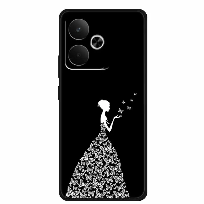 Sleek Black Silicone Soft Back Phone Case Cover