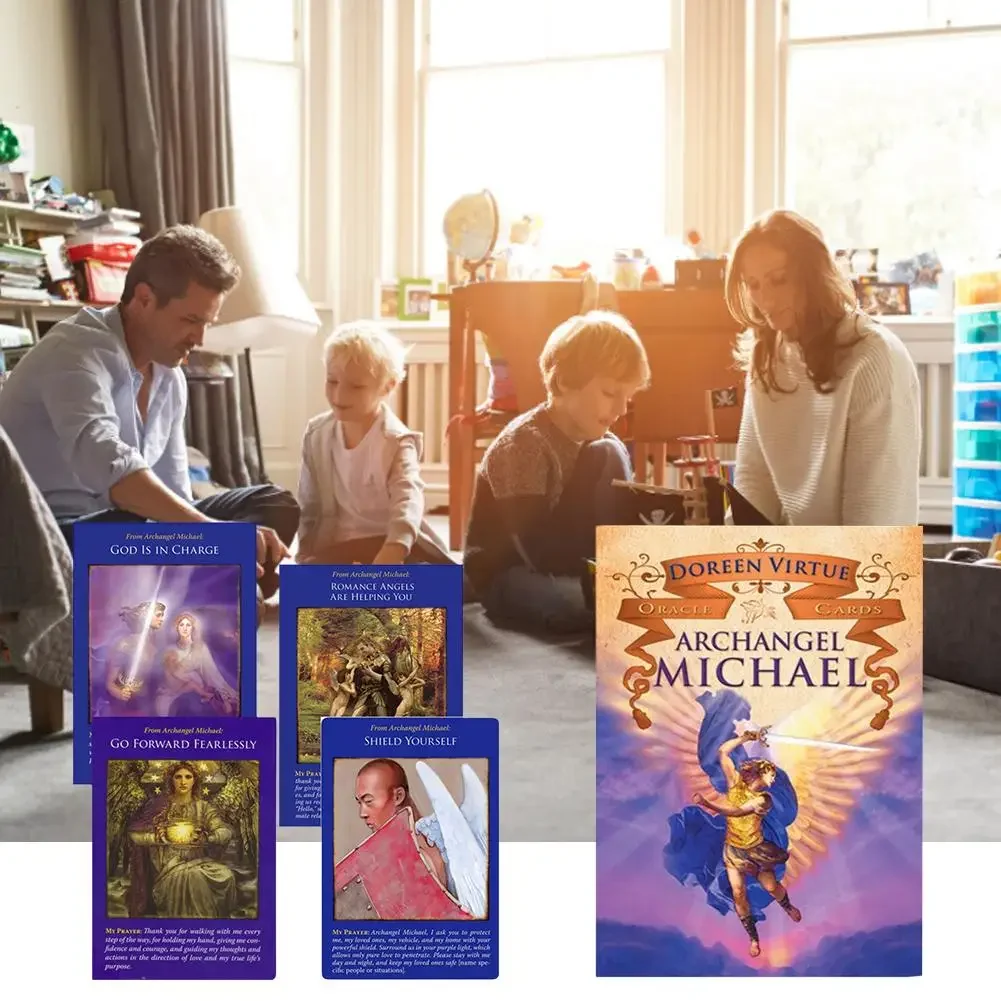 Archangel Michael Oracle Tarot Cards Board Games English Funny Board Tarot Deck Table Games PDF For Families Party