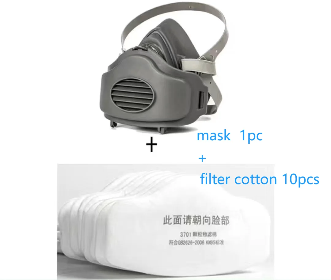 Dust Mask Dustproof Respirator Face Respirator Half Face Respirator Mask 3200 Dustproof Half Mask Respirator Suitable For Spray Paint Carpentry Grinding House Decoration And Filter Accessory