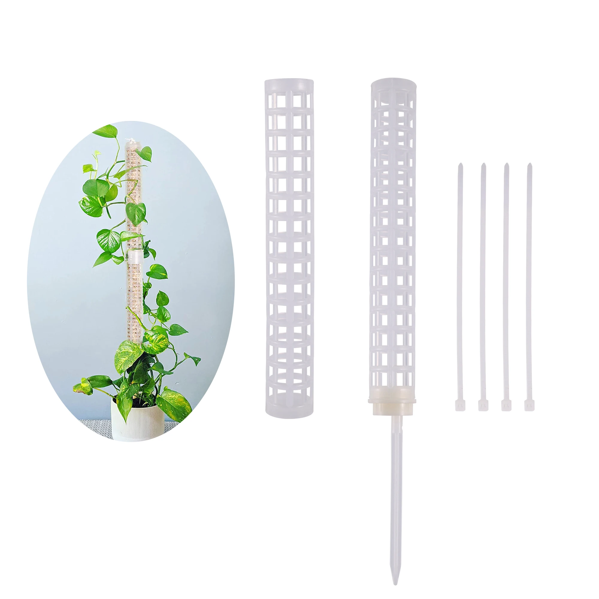 Plant Climbing Frame Stackable Plant Moss Stick Hollowed Design Moss Pole Potted Plants Climbing Supporting Stick garden stake plant stakes