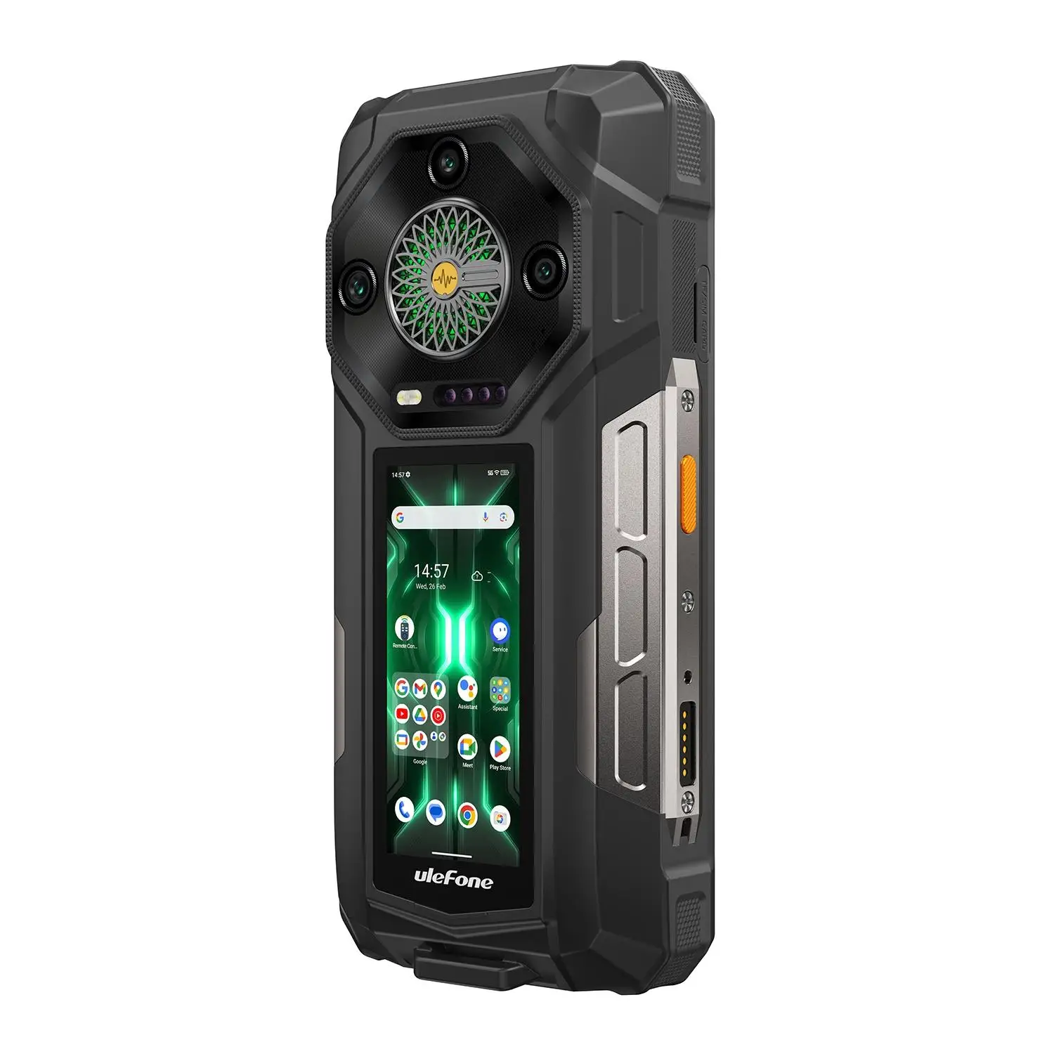 Ulefone Armor 33 Pro Rugged Phone 5G Dual Screen 6.95" 120Hz 16GB+512GB 25500mAh Battery 66W 64MP Night Vision NFC Smartphone