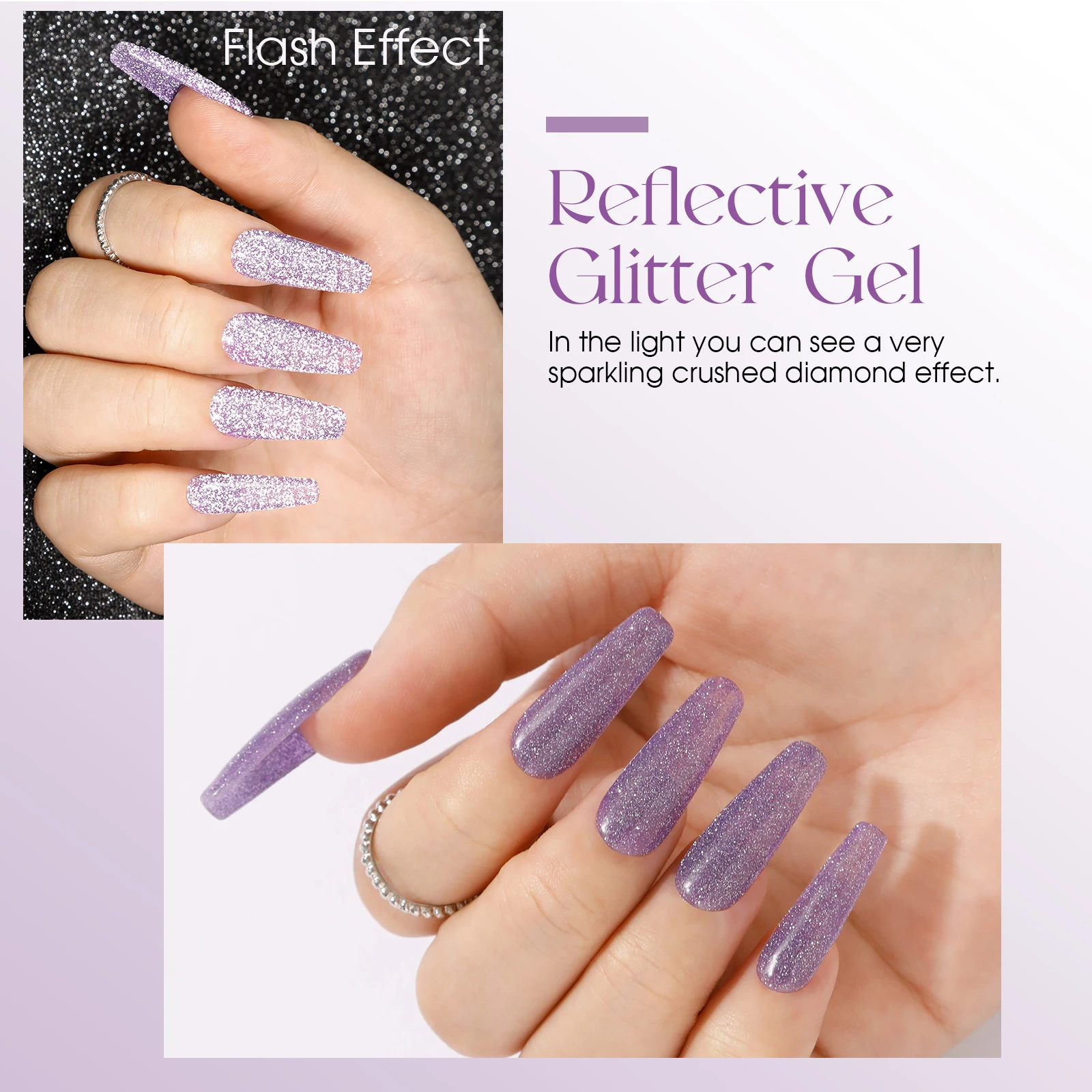 ROSALIND 38Pcs Glitter Nail Polish Set Semi Permanent Base Top Coat UV Gel For Art Manicure Soak Off Kits For Nail Art Starter 4