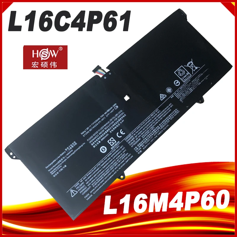 

Новый аккумулятор L16M4P60 для ноутбука Lenovo YOGA 920 6 Pro-13IKB 920-13IKB 80Y7002XGE L16C4P61 5B10N01565 7,68 V 70WH