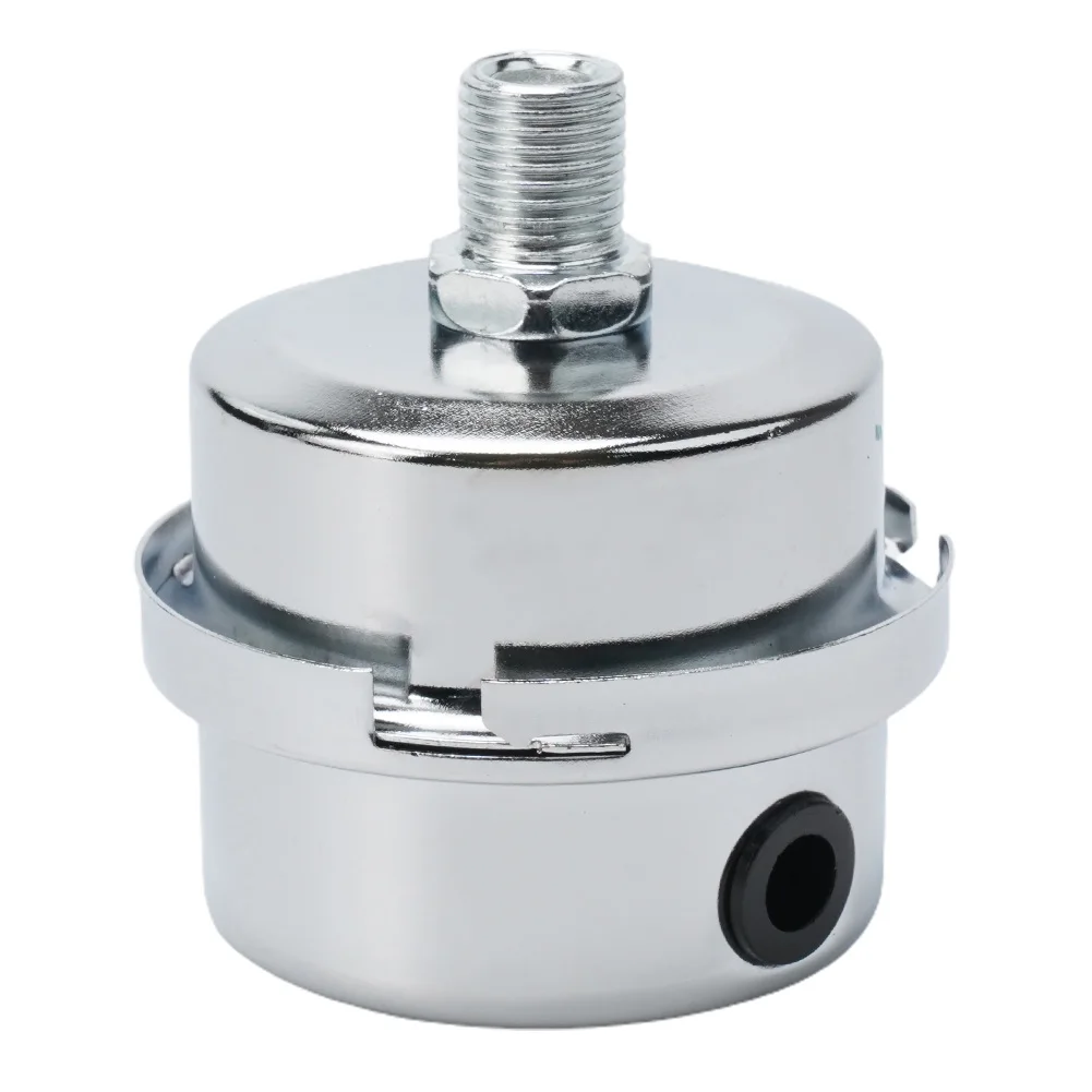 

12.5/16/20mm Silver Metal Air Filter Oil-Free Muffler Air Compressor Pump Accessories Air Compressor Noise Filter Muffler