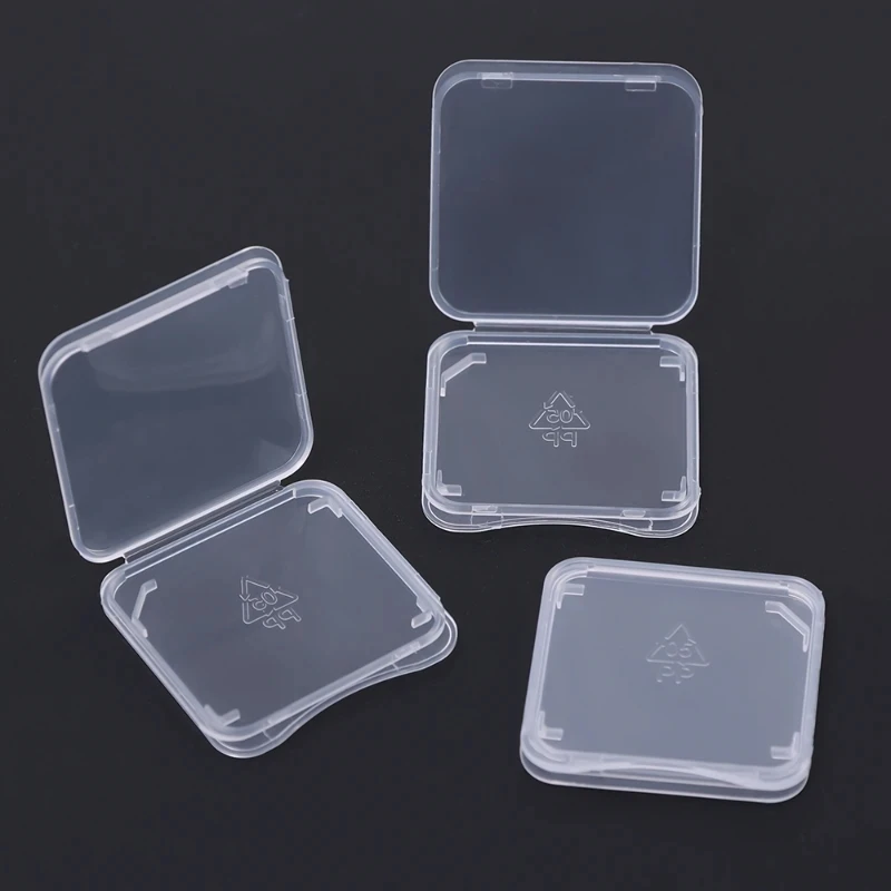 Card Protector Memory Card Protector Plastic Storage Box 20/10/5/1PCS Transparent TF/SD Memory Cards