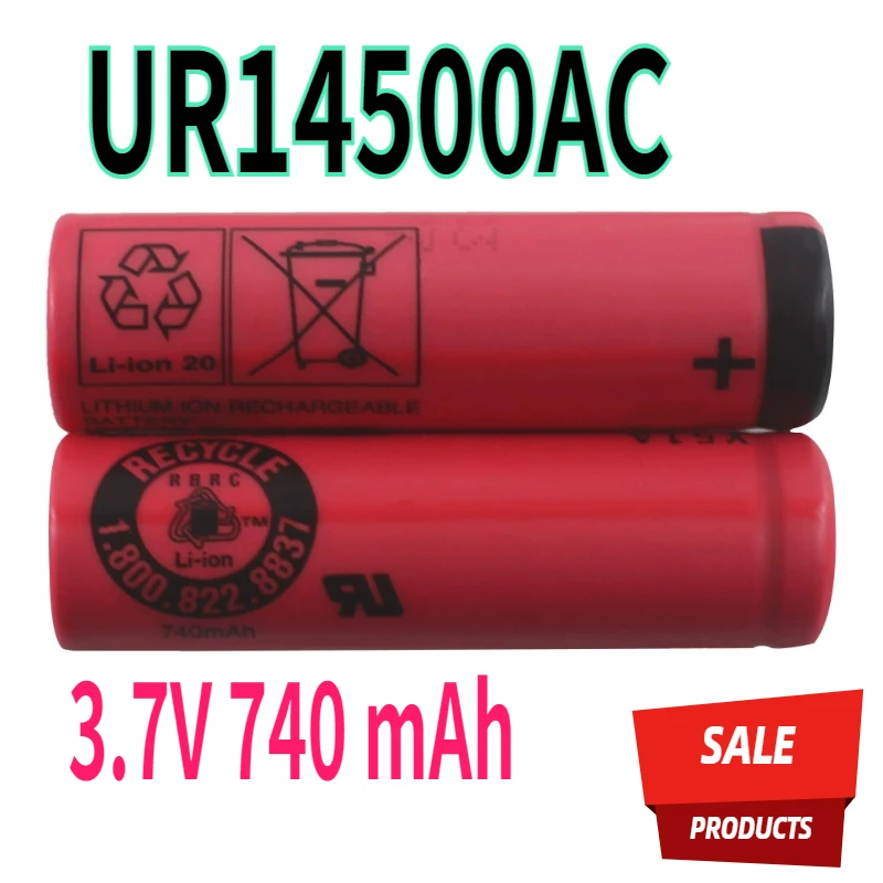 2 Stuks UR14500AC Oplaadbare Batterijen 3,7 V 740 MAh. Compatibel