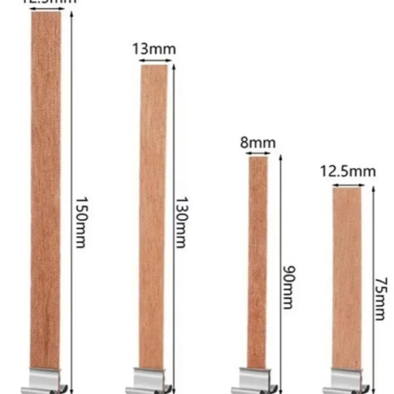 Wooden Wick for Scented Candles with Clip Closure