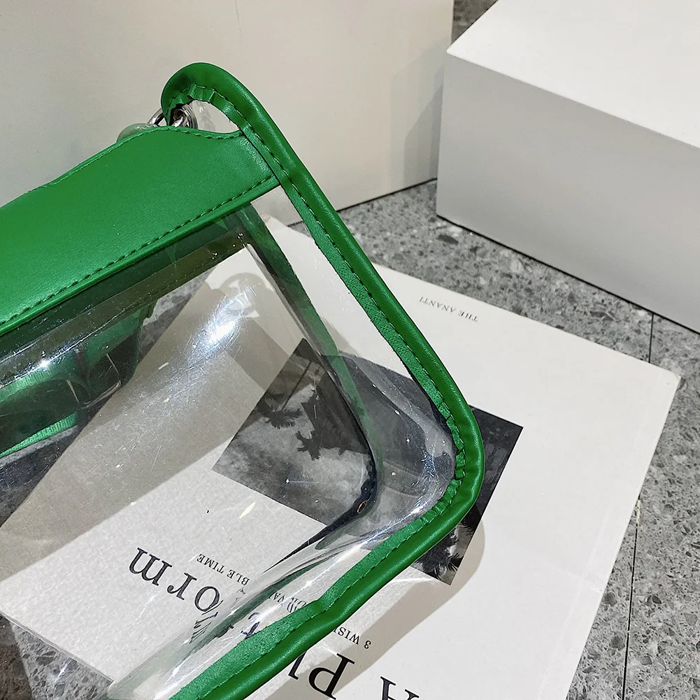Transparent PVC Ladies Tote Bag Stadium Approved