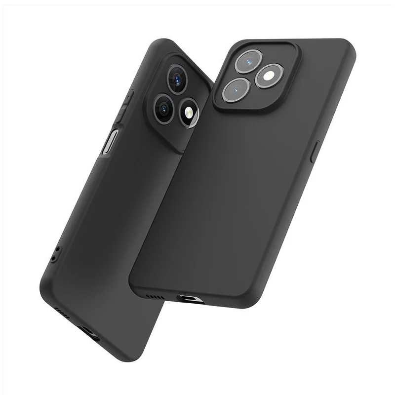 Sleek Black Matte Silicone Case