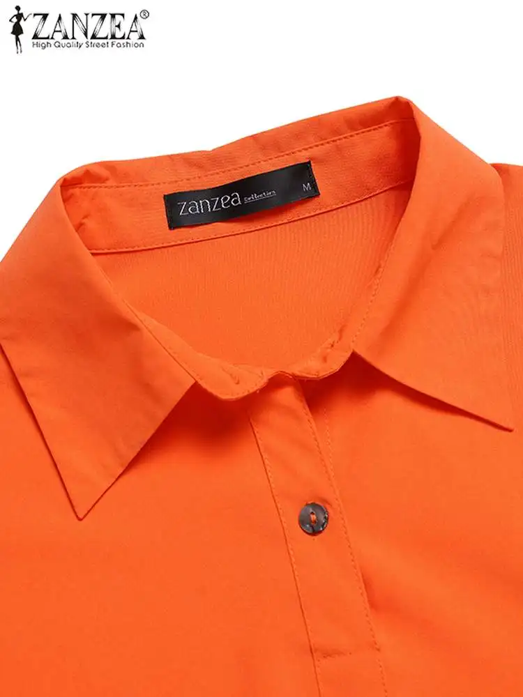 Vestidos de Grandes Mulheres Boêmio Dimensões Zanzea Primavera Outono Puff Manga Maxi Vestido Longo Vestidos Casuais Sólidos Plissados Baggy Robe 2022 16 Home & Garden