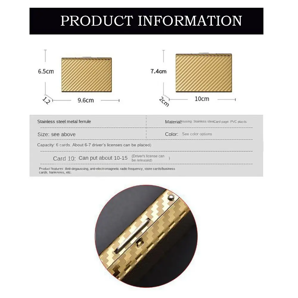 Sleek Anti-RFID Stainless Steel Wallet & Travel Cardholder