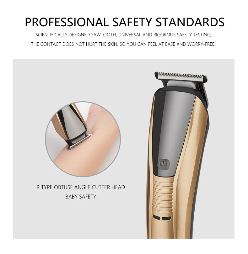 Máquina de Cortar Cabelo Elétrica Bateria Recarregável Men Shaver Profissional Aparador Barba T68 Display Lcd Usb 24 Computers & Electronics
