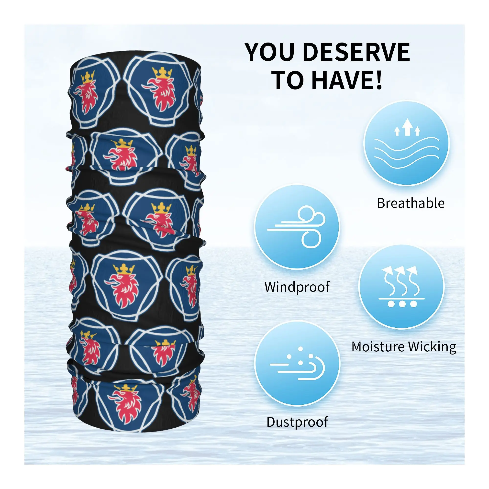 Swedish Saabs Scanias Bandana Neck Gaiter Windproof Face Scarf Cover Men Women Heavy Lorries Headwear Tube Balaclava