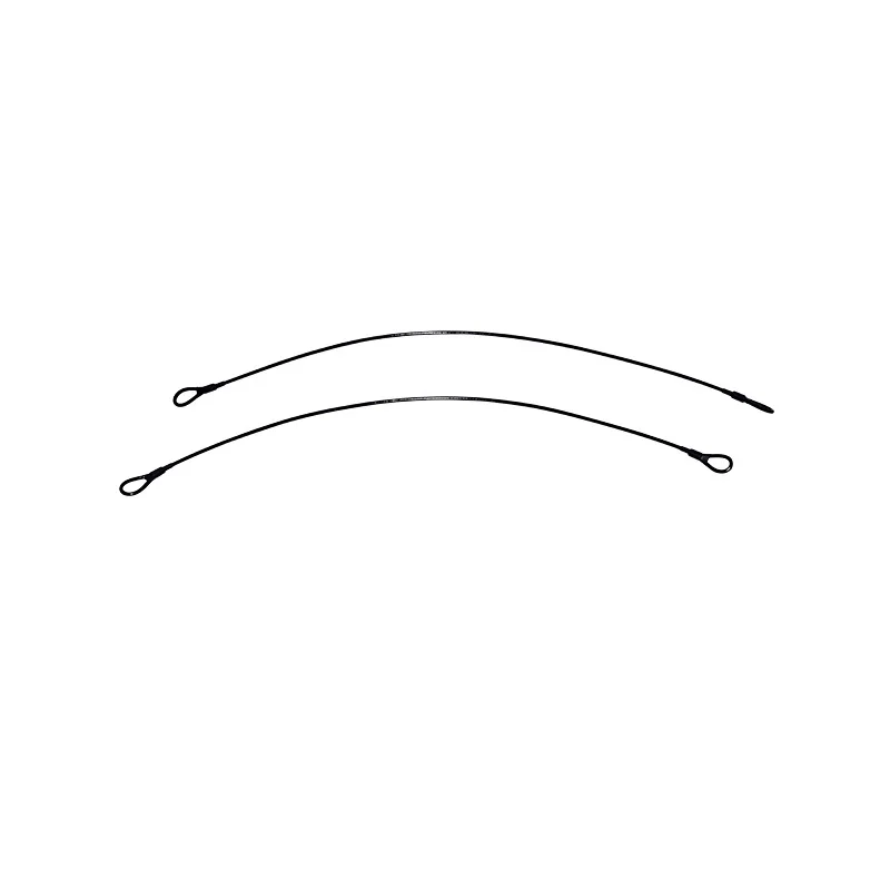 보안 와이어 랜야드 EAS 분실 방지 블랙 와이어 로프, 도난 방지 태그 랜야드, 100 팩