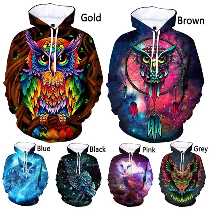 

3D Galaxy Space Owl Printed Hoodies For Men Animal Graphic New In Hoodie $ Sweatshirts Kid Pullovers Women Hooded Sweatshirt Top