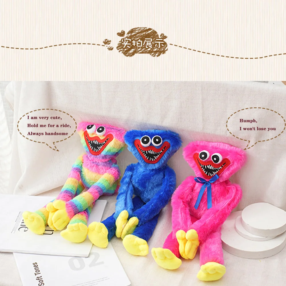 100cm Sequins Wuggy Huggy Plush Toy Horror Game Doll Toy Gift For Kids