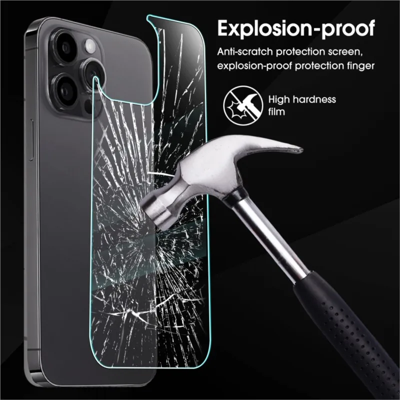 Premium Back Tempered Glass Rear Screen Protector Film (3-Pack)