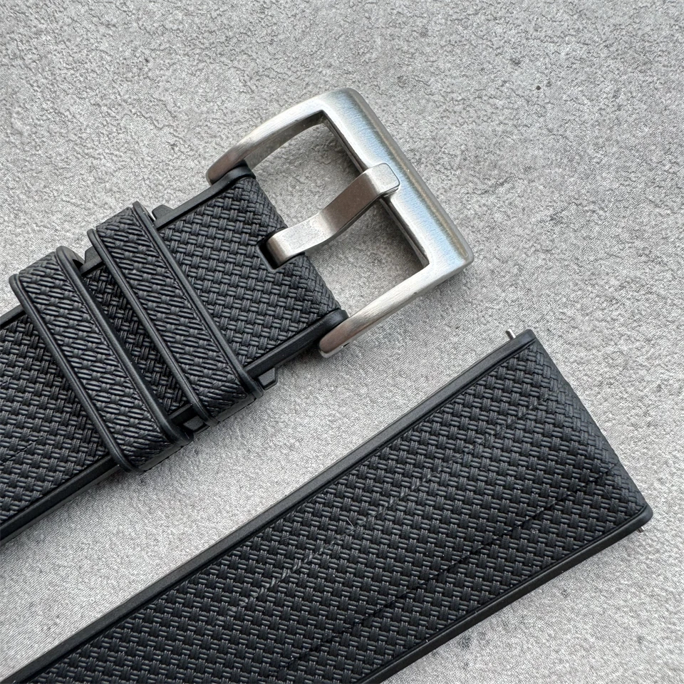 Premium Rubber Quick Release Watch Strap - Black, White, Grey - Men's Luxury Watch Band