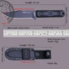 U.S.AKB-EK50 Jungle Hunting Straight Knife + Sheath, Outdoor Camping Survival Knife, Multi-purpose EDC Knife 5