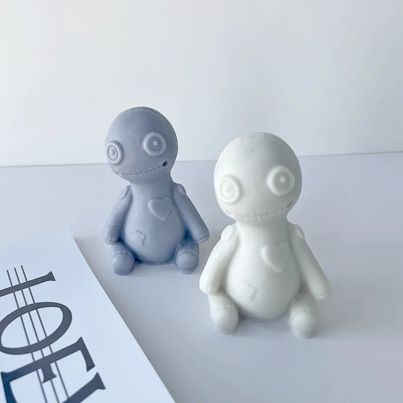 

3D Curse Doll Silicone Candle Mold Halloween Death Chocolate Molds DIY Saints Day Handmade Plaster Horror Dolls Cursed Ornaments