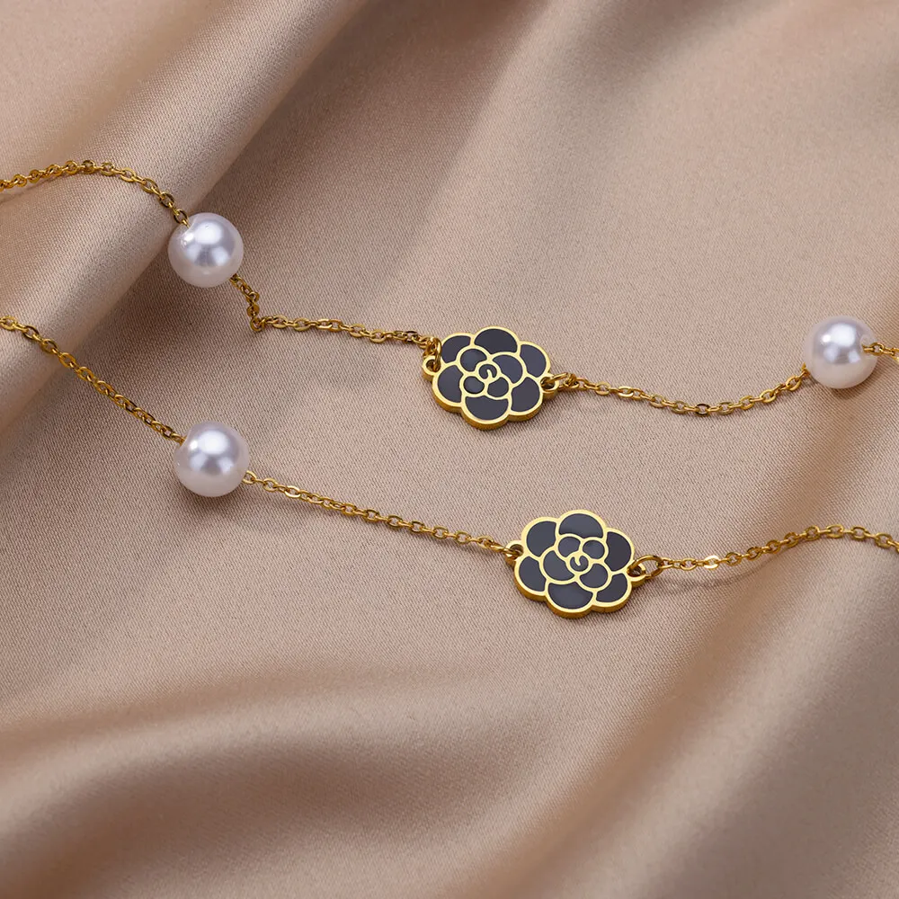 Rose Flower Necklace For Women